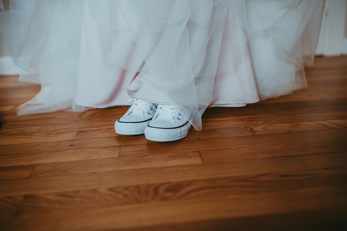 White sneakers